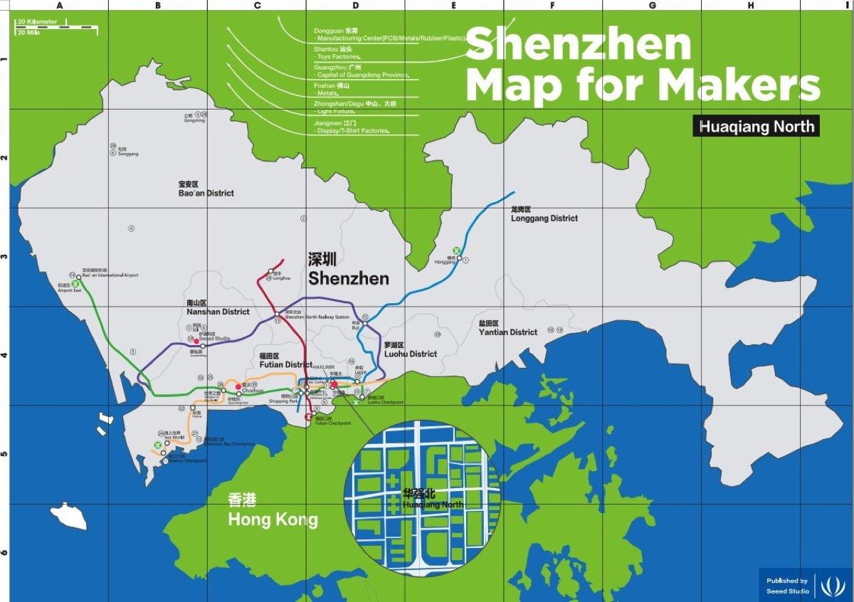 kart over Shenzhen kartet for beslutningstakere