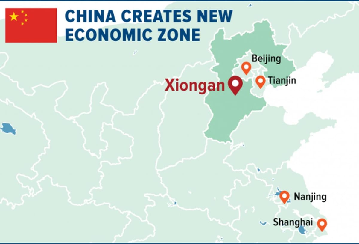 kart over Shenzhen spesielle økonomiske sone