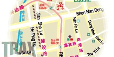 Dongmen markedet Shenzhen kart