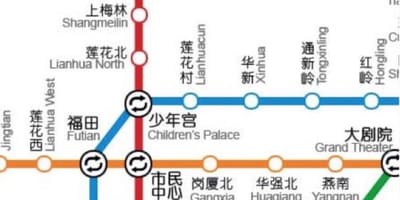 Kart over Shenzhen north station